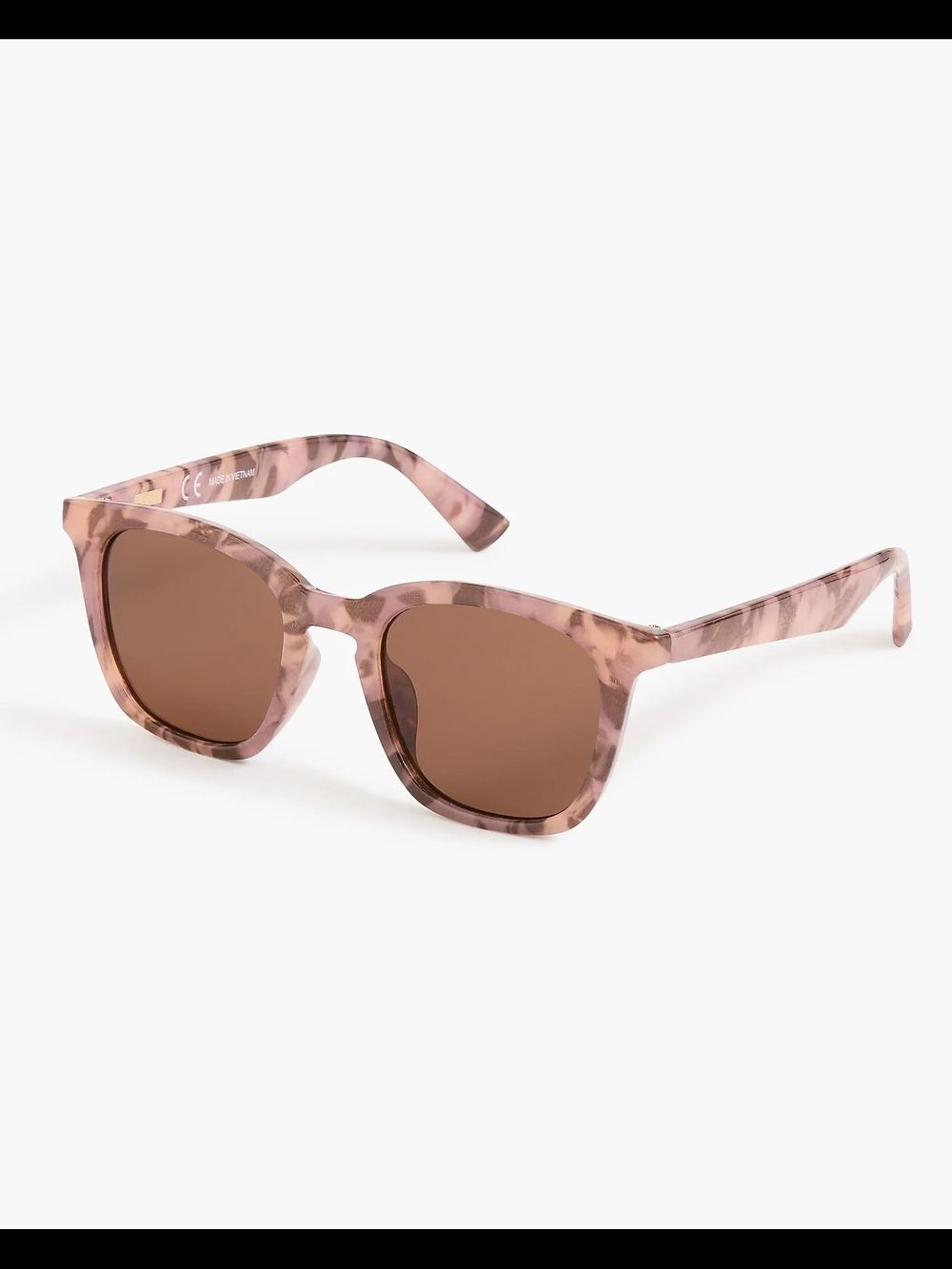 J.Crew Tortoiseshell Print Square UV Protective Sunglasses, Pink/ Purple